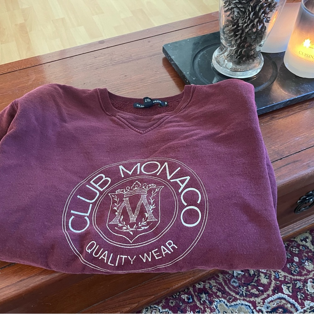 90’s Club Monaco Crewneck Heritage logo Burgundy size S